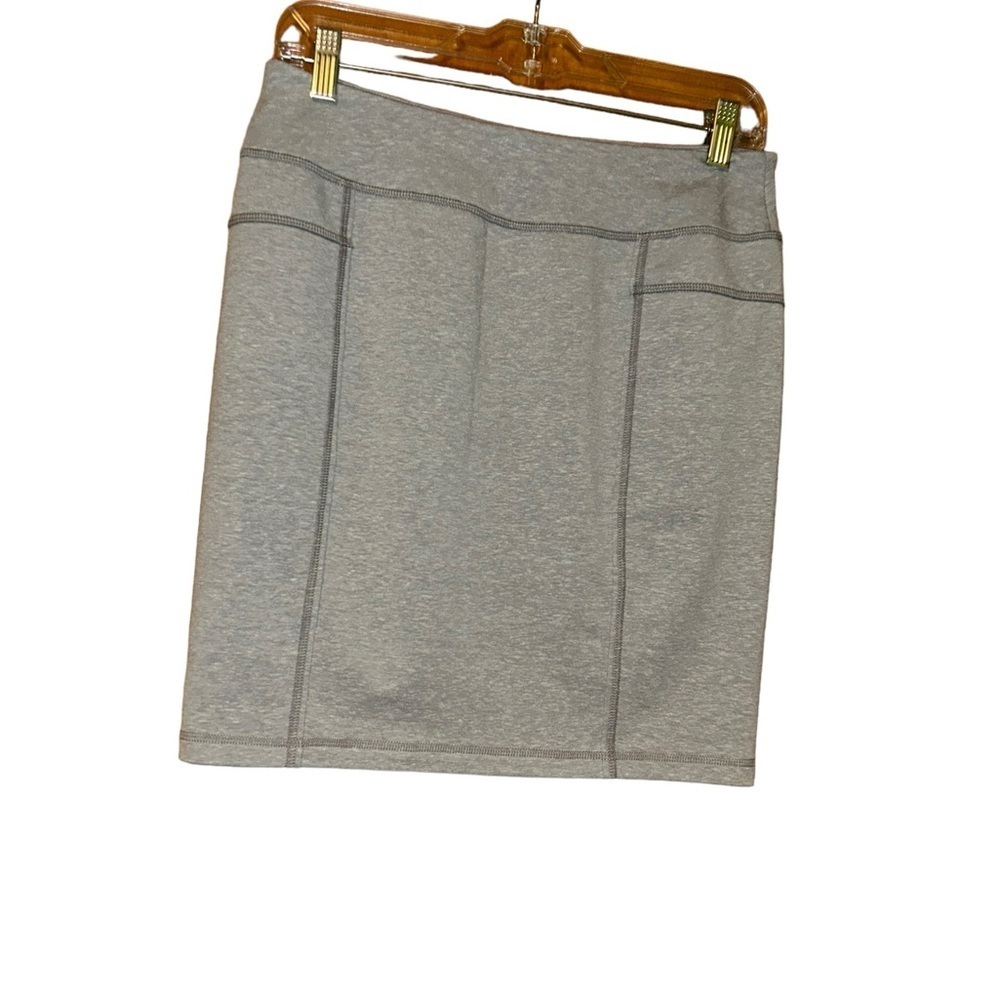 Athleta athletic Soho Knit Stretch Jersey Seamed sporty gray Skirt small S